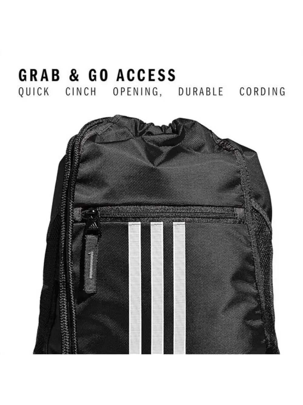 Small Drawstring Backpack Gym Bag for Men Women Lightweight Sports Bag Black